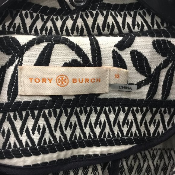 Tory Burch White & Black Jacket Sz 12 - Picture 3 of 7
